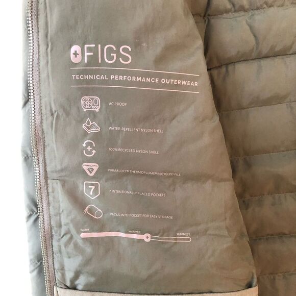 Figs On Shift Packable Puffer Jacket NWOT - Picture 6 of 7